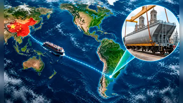 Los vagones cero kilómetro que China fabricó para este país de América Latina y potencian el transporte de una de sus mayores exportaciones