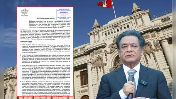 Ahora Nación, Juntos por el Perú y Obras presentan moción de interpelación contra ministro de Educación