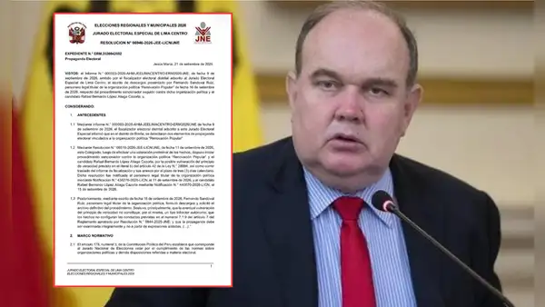JEE Lima Centro archiva proceso contra Rafael López Aliaga por propaganda engañosa