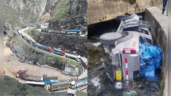 Camioneta cae varios metros al río Tishgo tras despiste en la Carretera Central: dos personas quedan heridas de gravedad