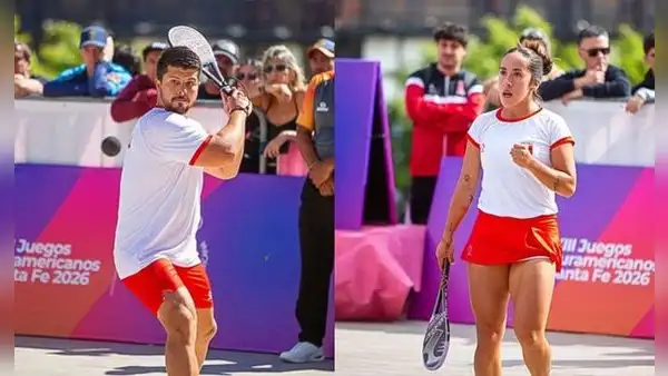 Doble oro para el Perú: Kevin Martínez y Valeria Garcés brillan en paleta frontón en Santa Fe 2026