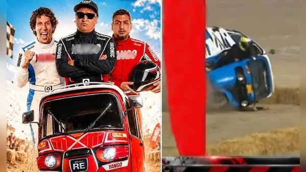 Ricardo Mendoza sufre aparatosa volcadura de su mototaxi en vivo en plena carrera contra Jorge Luna
