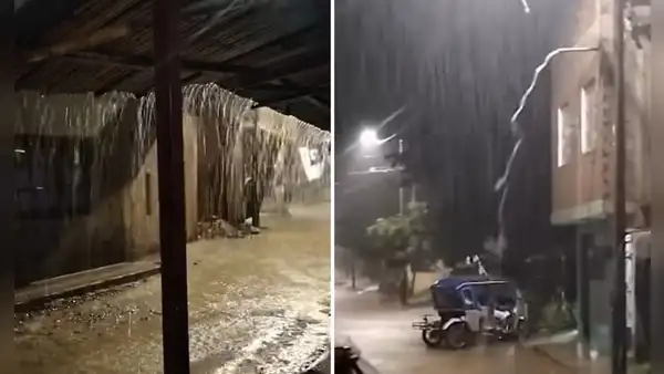 Máncora: intensa lluvia de 20 minutos provoca aniegos y afecta tránsito en la Panamericana Norte