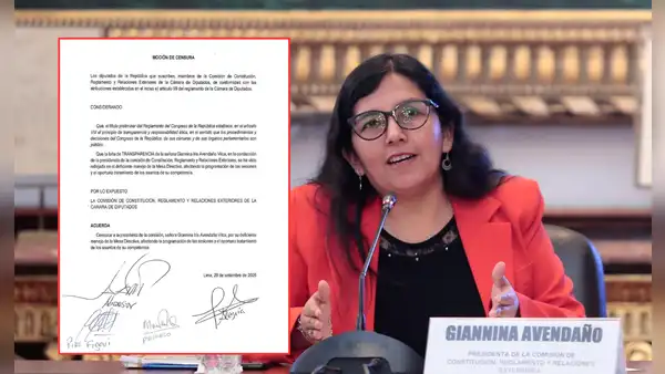 Fuerza Popular busca censurar a Giannina Avendaño por demora en el dictamen de facultades
