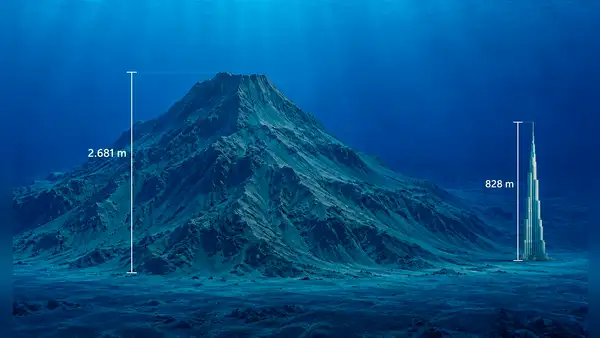 El gigantesco monte submarino entre Perú y Chile que se eleva más de 2,4 km y triplica la altura del edificio más alto del mundo