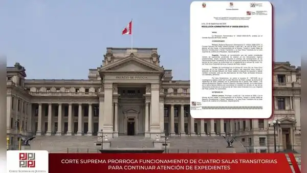 Corte Suprema prorroga funcionamiento de cuatro Salas Transitorias por tres meses