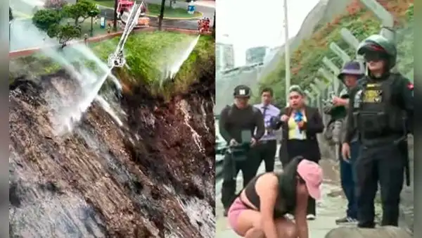 Hallan a hombre con quemaduras en acantilado de la Costa Verde en medio del incendio