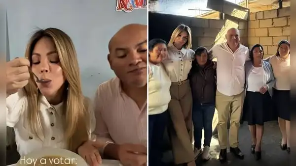 Sheyla Rojas sorprendió en primer desayuno electoral junto a Joaquín Ramírez en comedor popular: "Con las mujeres que cocinaron con amor"