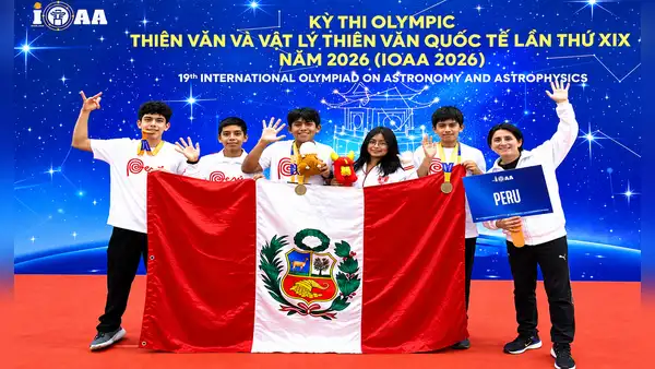 Entre más de 60 países del mundo: escolares peruanos ganan tres medallas de bronce en Olimpiada de Astronomía en Vietnam