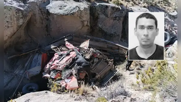 Conductor de 37 años muere tras despiste y caída de camión a quebrada en la vía Arequipa-Puno