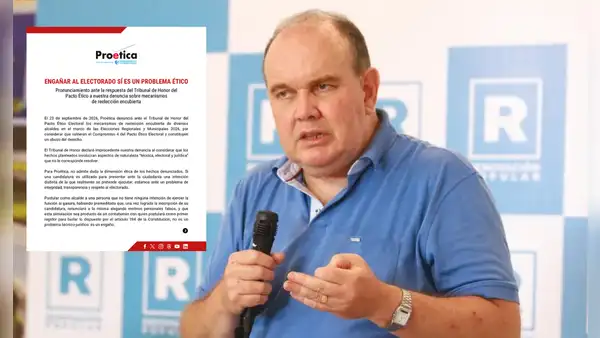 Proética pide al JNE impedir la reelección encubierta: "Engañar al electorado es un problema ético"