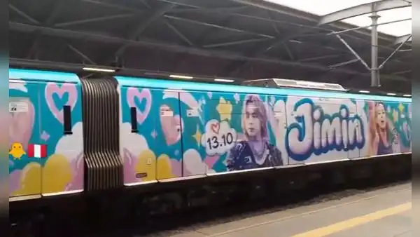BTS llega a la Línea 1 del Metro de Lima: así luce el nuevo diseño del tren creado por fans para Jimin