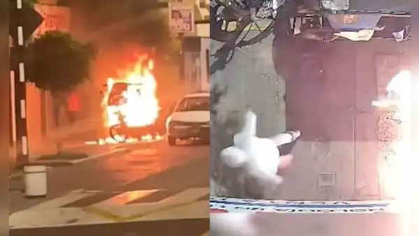 Sujeto habría usado una bomba molotov para incendiar una mototaxi en La Victoria