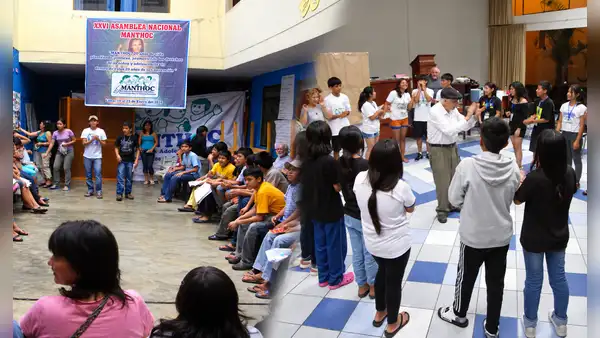 Niños y adolescentes trabajadores presentan agenda social en Tarapoto en el marco de los 50 años del MANTHOC