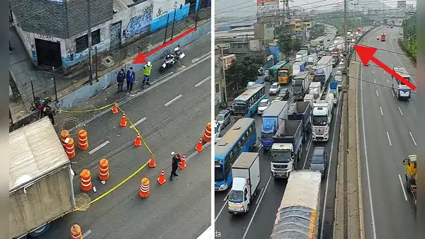 Accidente en Vía Evitamiento deja un fallecido y genera restricción de carriles a la altura del puente Huascarán