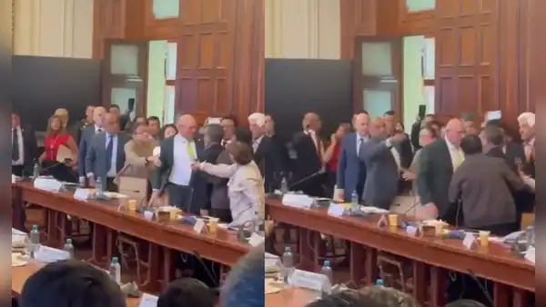 Senadores Calisto Giampietri e Iber Maraví casi se van a los golpes en debate por las facultades del gobierno