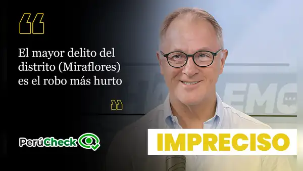 Es impreciso que “robo y hurto” sean el principal delito en Miraflores, como afirmó el virtual alcalde Jorge Muñoz