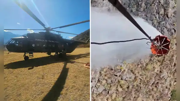 FAP envía avión Spartan y helicóptero MI-17 para combatir incendio forestal en Cusco