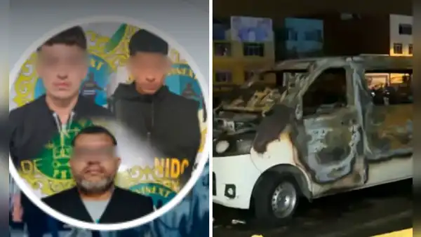 Dictan 18 meses de prisión preventiva contra acusados de incendiar miniván con el chofer dentro en Los Olivos