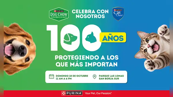 ¿Buscas un plan petfriendly? Purina celebra sus 100 años con actividades gratuitas para familias y mascotas