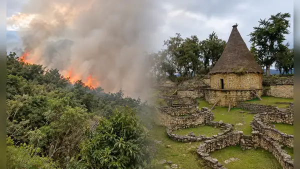 Incendio forestal en Amazonas pone en alerta a Kuélap: fuego se registra cerca del complejo arqueológico