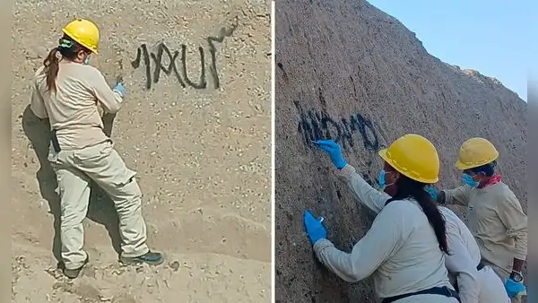 Chan Chan: retiran pintas con aerosol del Palacio Rivero y descartan daños en estructuras originales