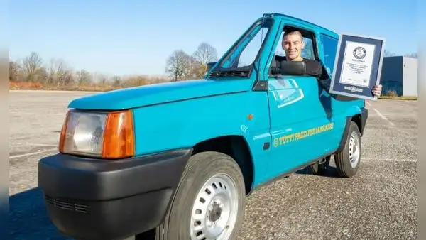 Un italiano transformó un automóvil en el más estrecho del mundo: mide menos de 60 centímetros de ancho y entró en el récord Guinness