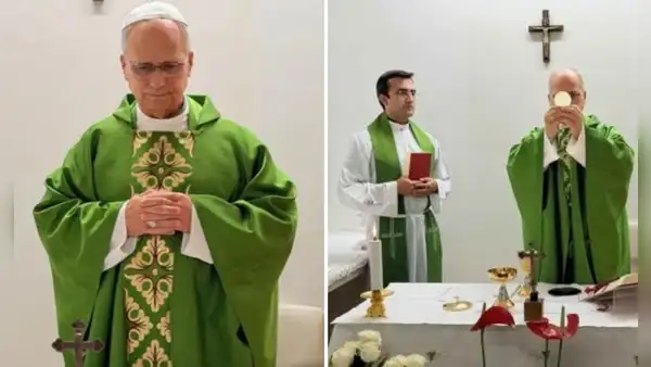 Papa León XIV reaparece tras ser operado de cáncer de pulmón: concelebró una misa en su habitación del hospital Gemelli