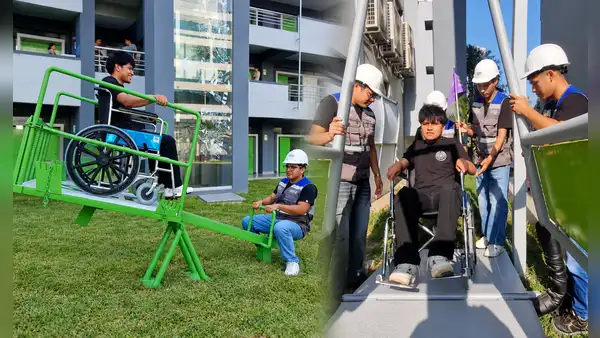 Universitarios crean juegos inclusivos para personas con discapacidad y buscan llevarlos a parques de Chiclayo