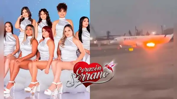 Avión que trasladaba a Corazón Serrano a Piura se incendia en un ala: cantantes difunden fuertes imágenes