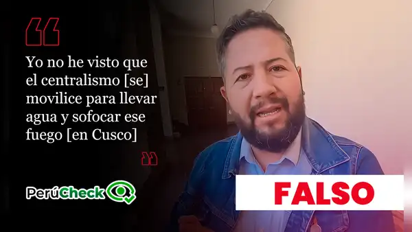 Es falso que el Gobierno Nacional no esté movilizando aviones para sofocar los incendios en Cusco, como señaló el diputado de Ahora Nación, César Holguín