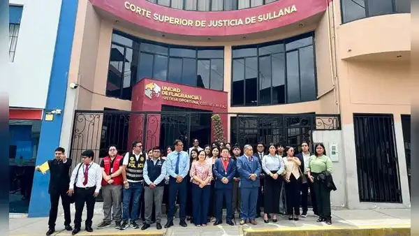 Estudiantes de derecho de la UPAO participan en la “Ruta de la Flagrancia” en la Corte Superior de Justicia de Sullana