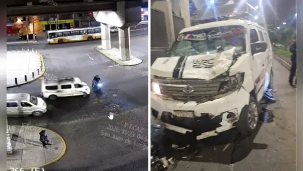Pareja de motociclistas muere tras violento choque con miniván en SJL: habrían ignorado luz roja