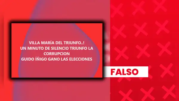 Es falso que Guido Iñigo haya ganado la alcaldía de VMT por un supuesto fraude: no hay pruebas que sustenten la acusación y el conteo oficial aún sigue en curso