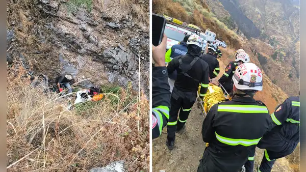 Rescatan con vida a estudiante de San Marcos que cayó a quebrada durante excursión en Huarochirí