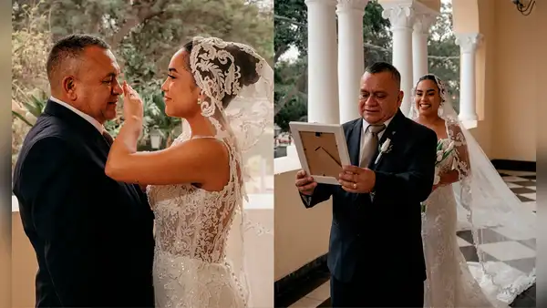 Tony Rosado se conmueve al ver a su hija vestida de novia y protagonizan tierno momento: “Te amo, papito”
