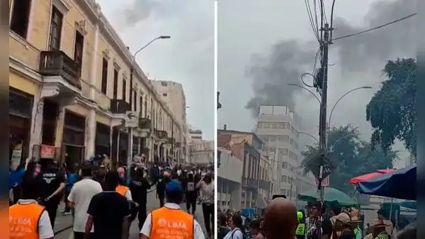 Reportan incendio cerca al Barrio Chino en Cercado de Lima: emergencia moviliza al menos 4 unidades de bomberos