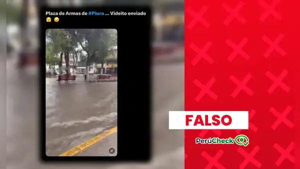 ¿Se inundó la Plaza de Armas de Piura?