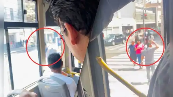 Caos en el Metropolitano: usuario se lanza de unidad varada en el Centro de Lima por cierre de vías del Señor de los Milagros