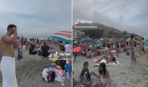 Lleva a su novio italiano a conocer la playa de Ancón y su reacción es viral: “Parece mercado”