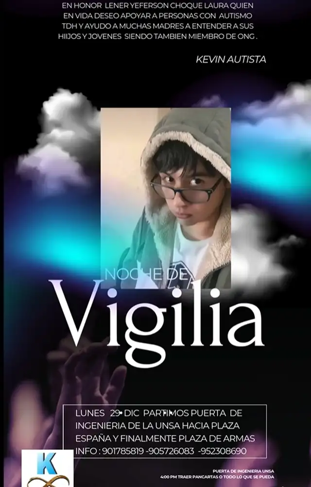  Familiares de Kevin Autista realizarán vigilia en su nombre. Foto: TikTok   