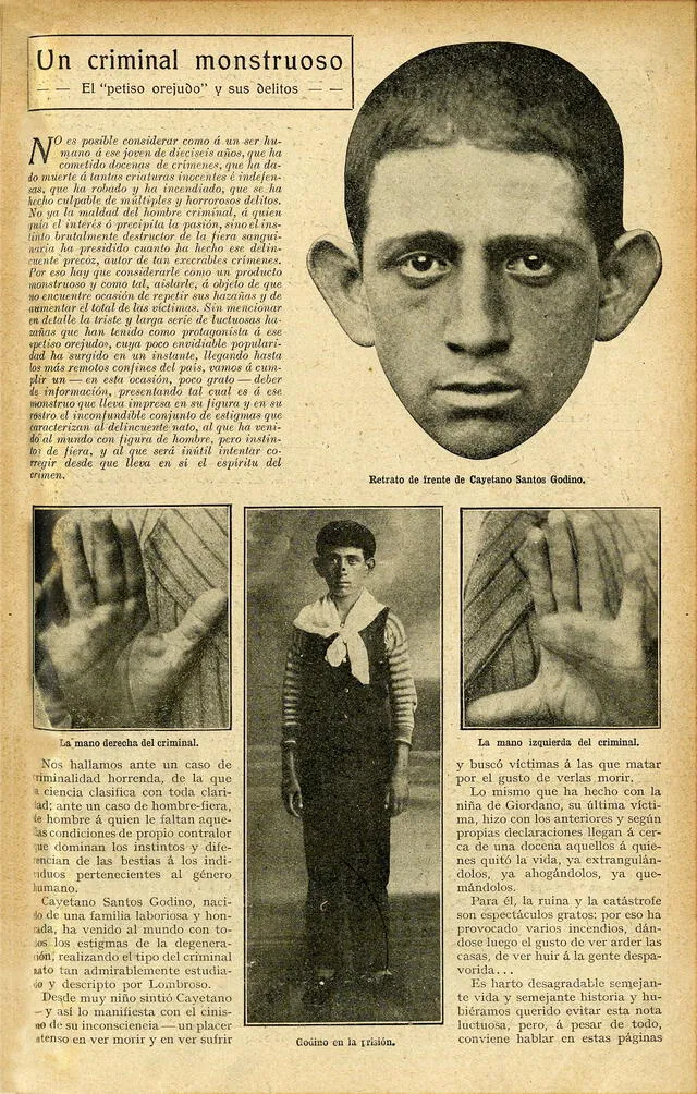 Petiso Orejudo. Revista Caras y Caretas N° 741, 14 de diciembre de 1912. Foto: Archivo General de la Nación Argentina