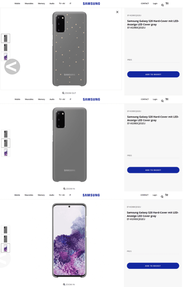 Página de soporte oficial de Samsung revela el nombre y diseño del Galaxy S20.