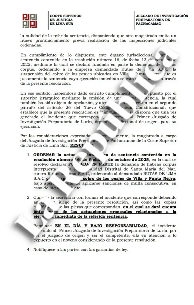  Resolución ordena el cese de cobros en los peajes de Villa y Punta Negra. Foto: La República   