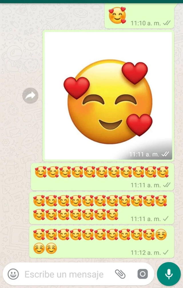 WhatsApp: conoce el significado del tierno emoji de la carita sonriente con corazones