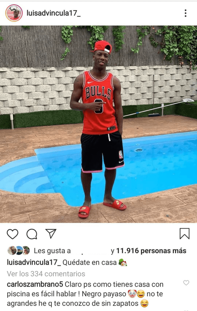Carlos Zambrano le jugó una broma a Luis Advíncula en Instagram