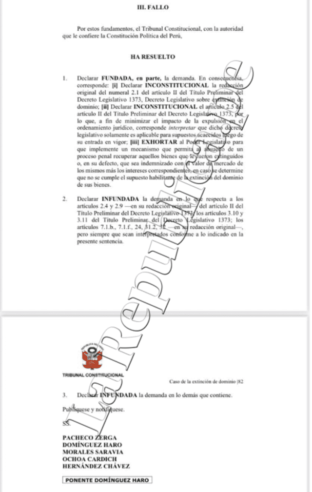 Fallo del Tribunal Constitucional Fallo del Tribunal Constitucional