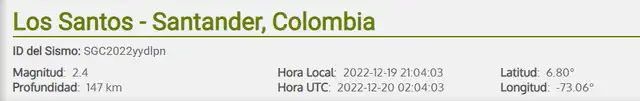 Temblor hoy