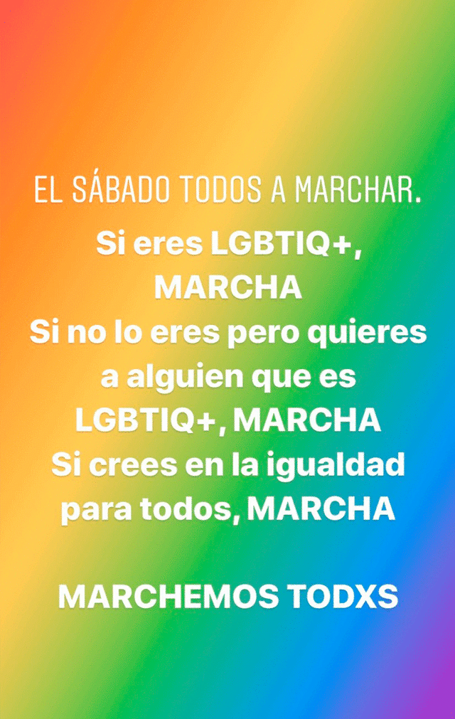 Ricardo Morán invita a sus seguidores a Marcha del Orgullo LGTBI. Foto: Captura