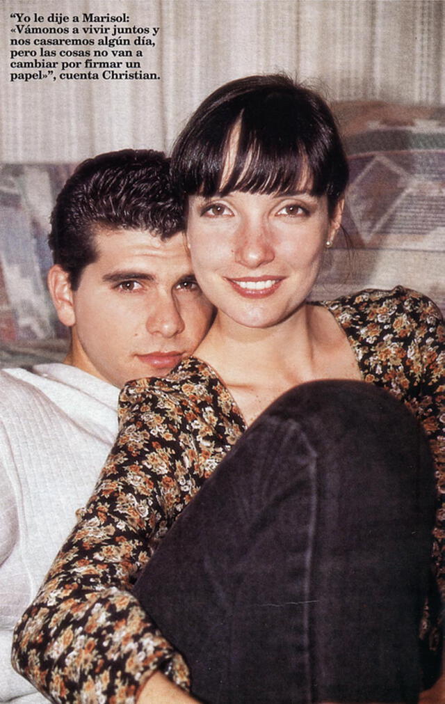  Christian Meier y Marisol Aguirre fueron una de las parejas más queridas del Perú en los años 90. Foto: revista Cosas<br><br>  